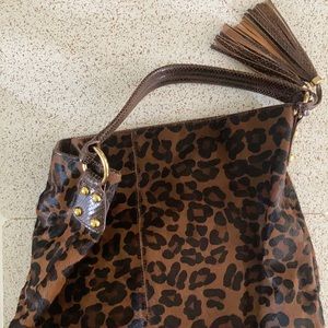 Cynthia Rowley Calf Skin Leopard Handbag Purse